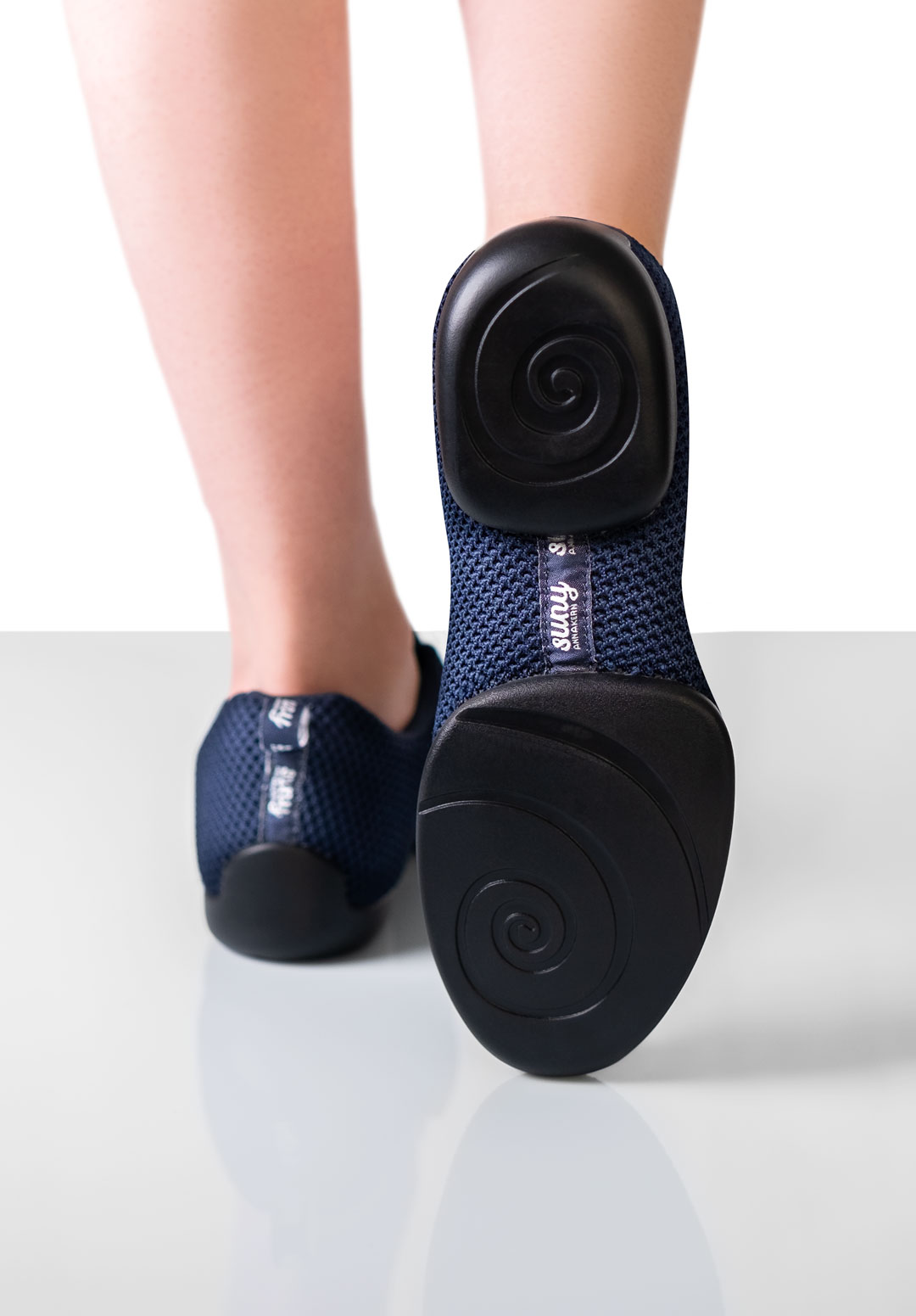 Sneakers for women, Dark Blue, Suny by Anna Kern 170, fine knitting material, split sole, versatile use.