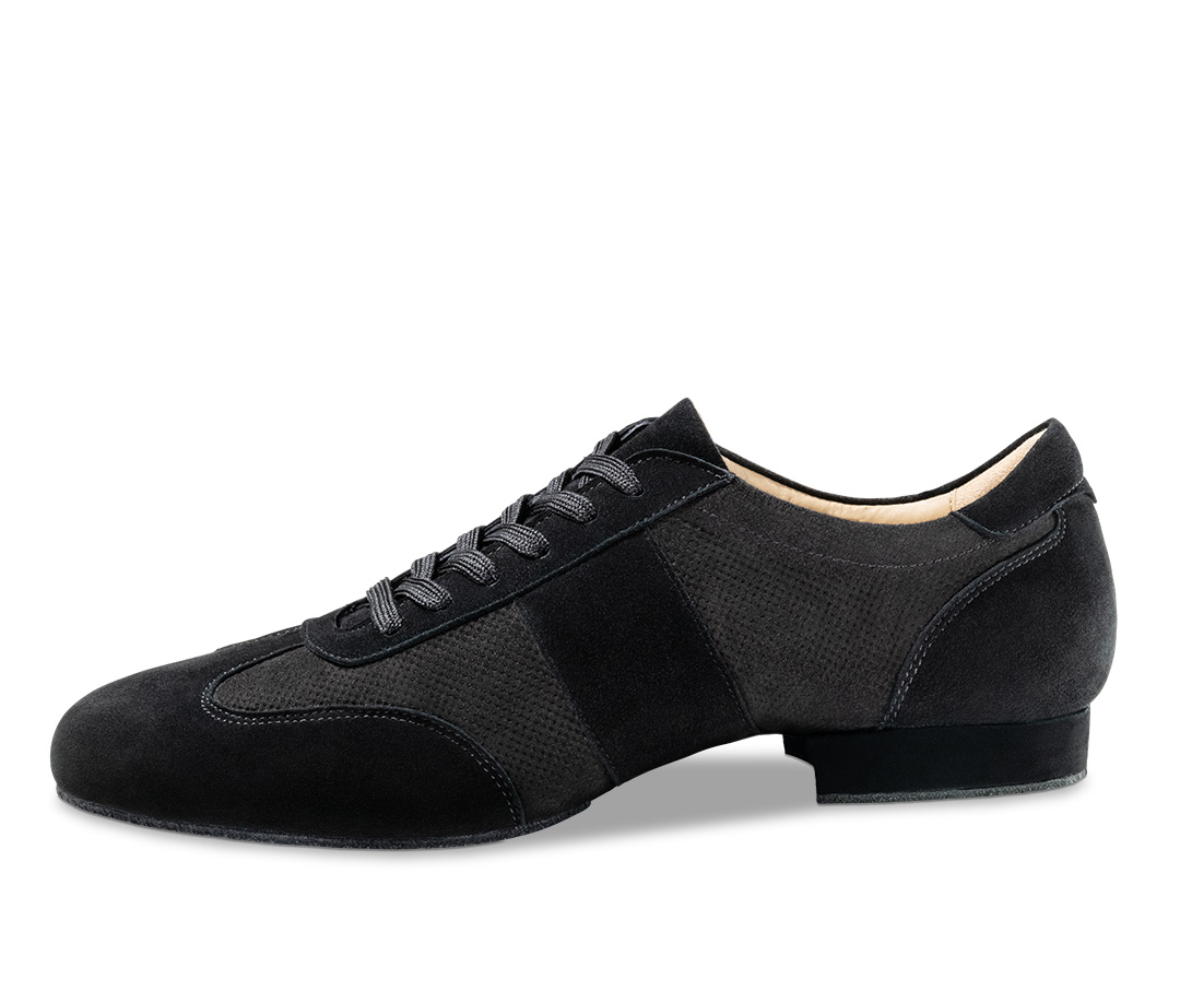 Ragusa - COMING SOON Men's dance shoe made of black suede leather with split sole for perfect mobility by Werner Kern