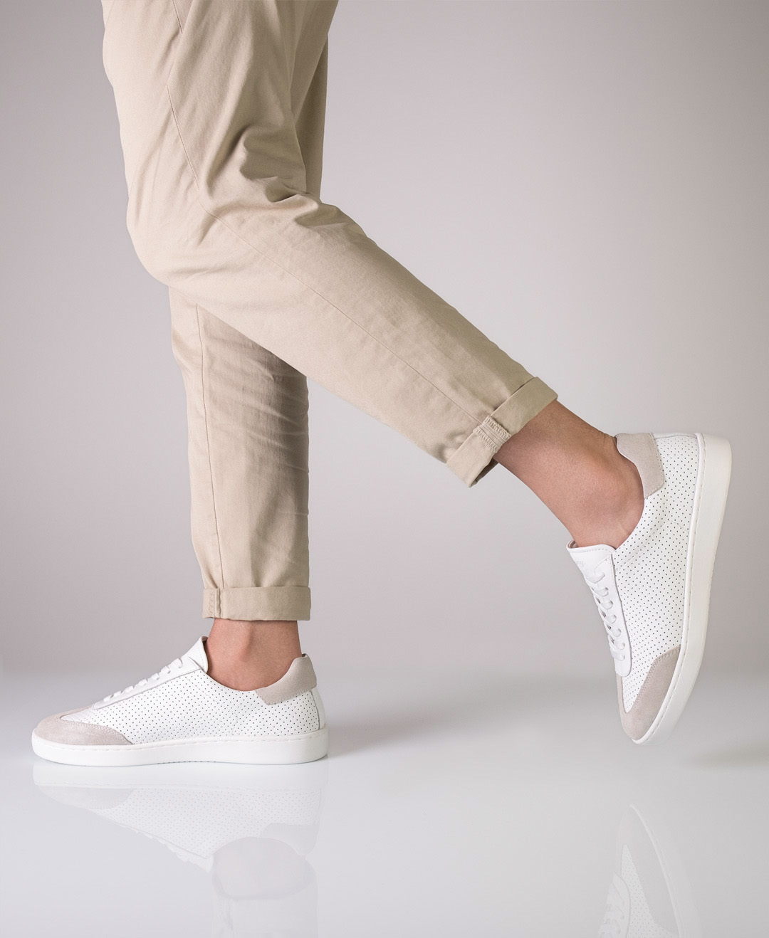 White dance sneaker 7420 by Suny for men