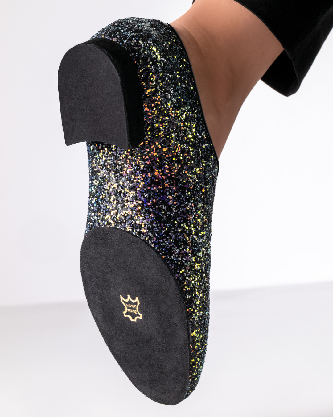 Black split sole of the Abigail dance shoe by Werner Kern