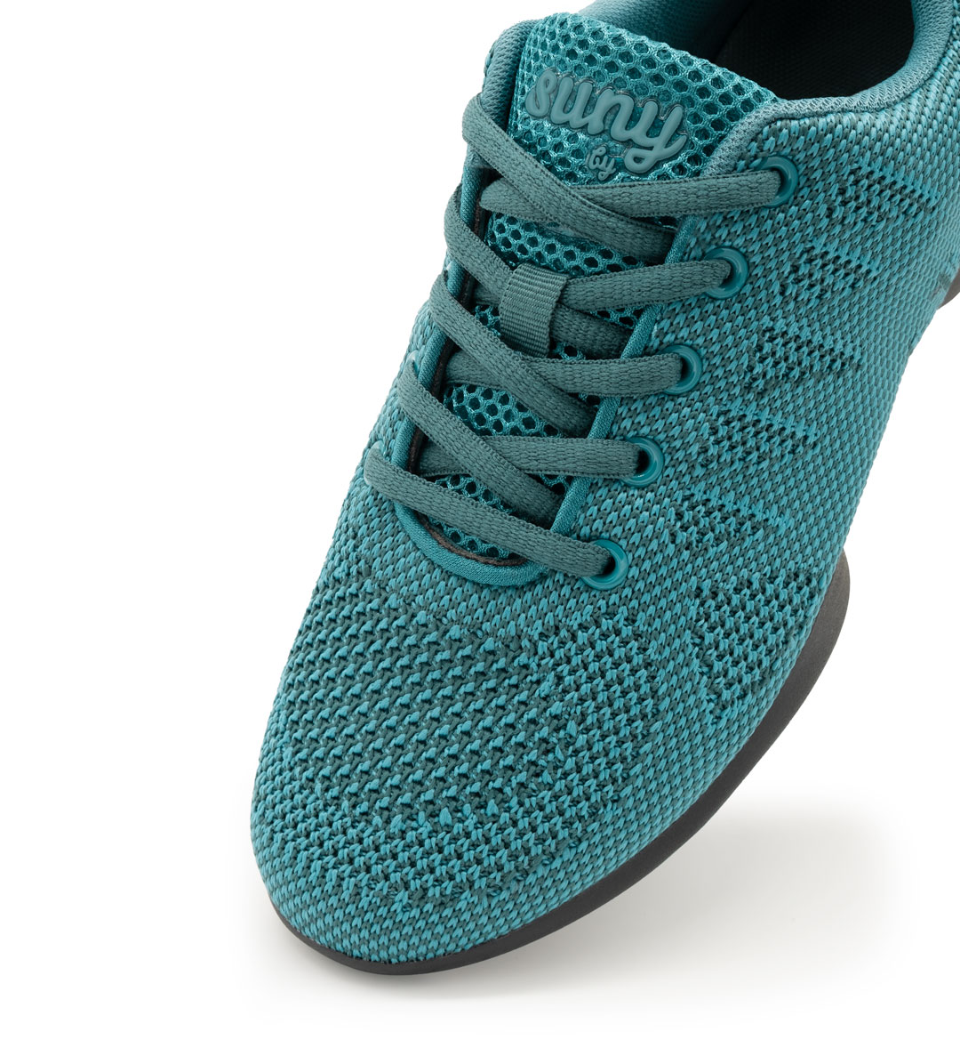 Women's dance sneaker 175 in Petrol by Suny by Anna Kern, item number 175, made of high-quality knitting material, ideal for dance.