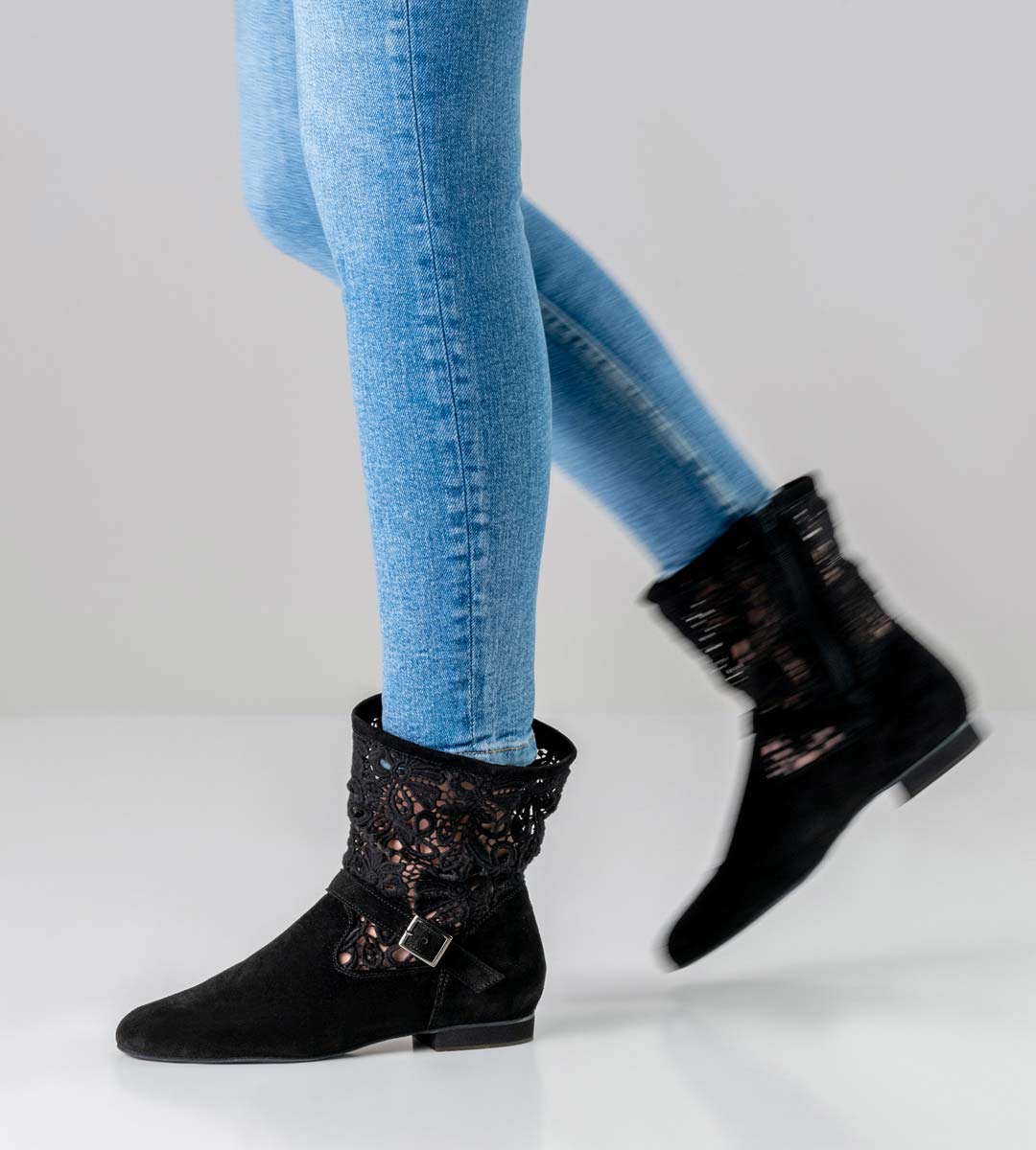 Cocco Werner Kern dance boots for line dance in black with transparent upper part