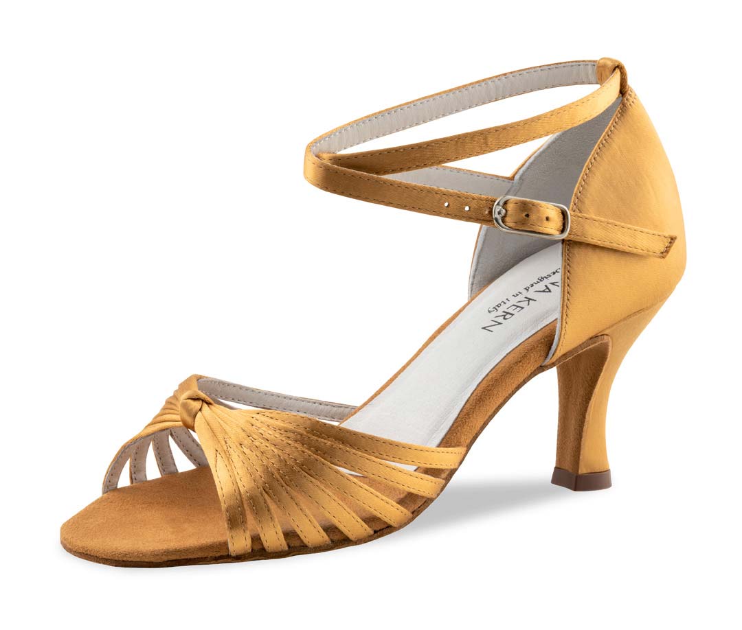 526 classic latin ladies dance shoe in satin flesh