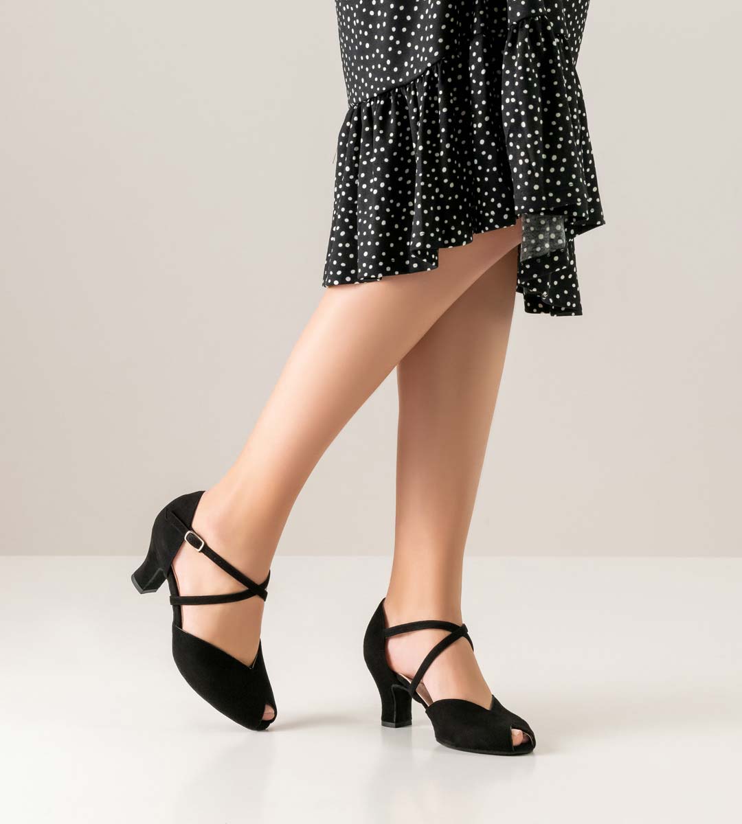Fatima Women's dance shoe by Werner Kern with peep-toe opening