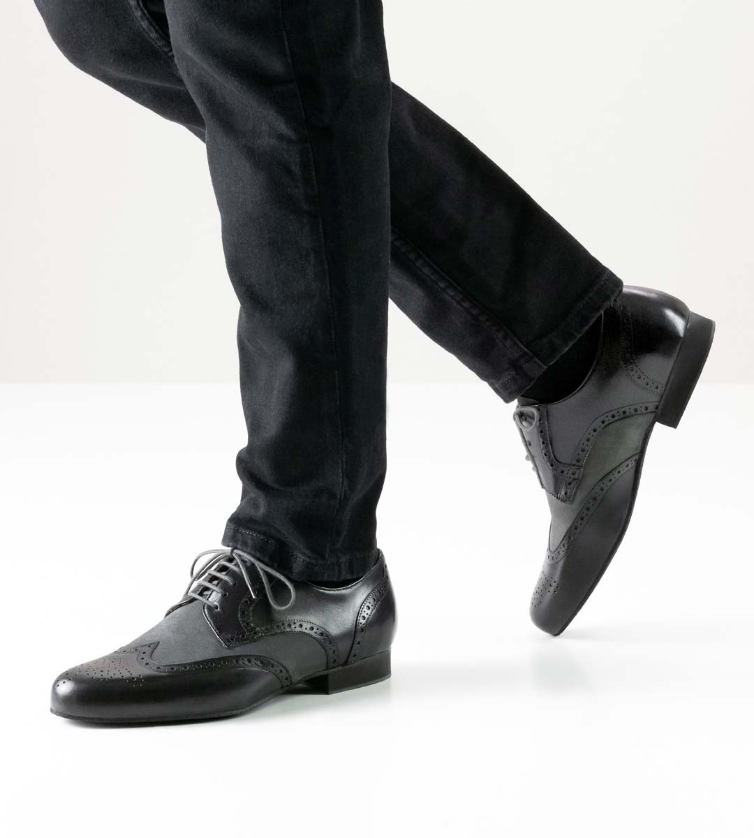 Werner Kern men's dance shoe for Tango in black-grey