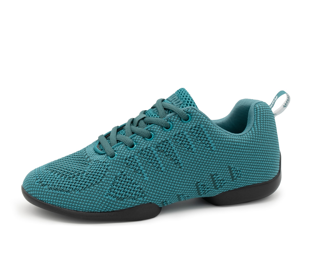 Sneaker 175 Women's dance sneaker 175 in Petrol by Suny by Anna Kern, made of fine knitting material with split sole, ideal for dancing on all floors.