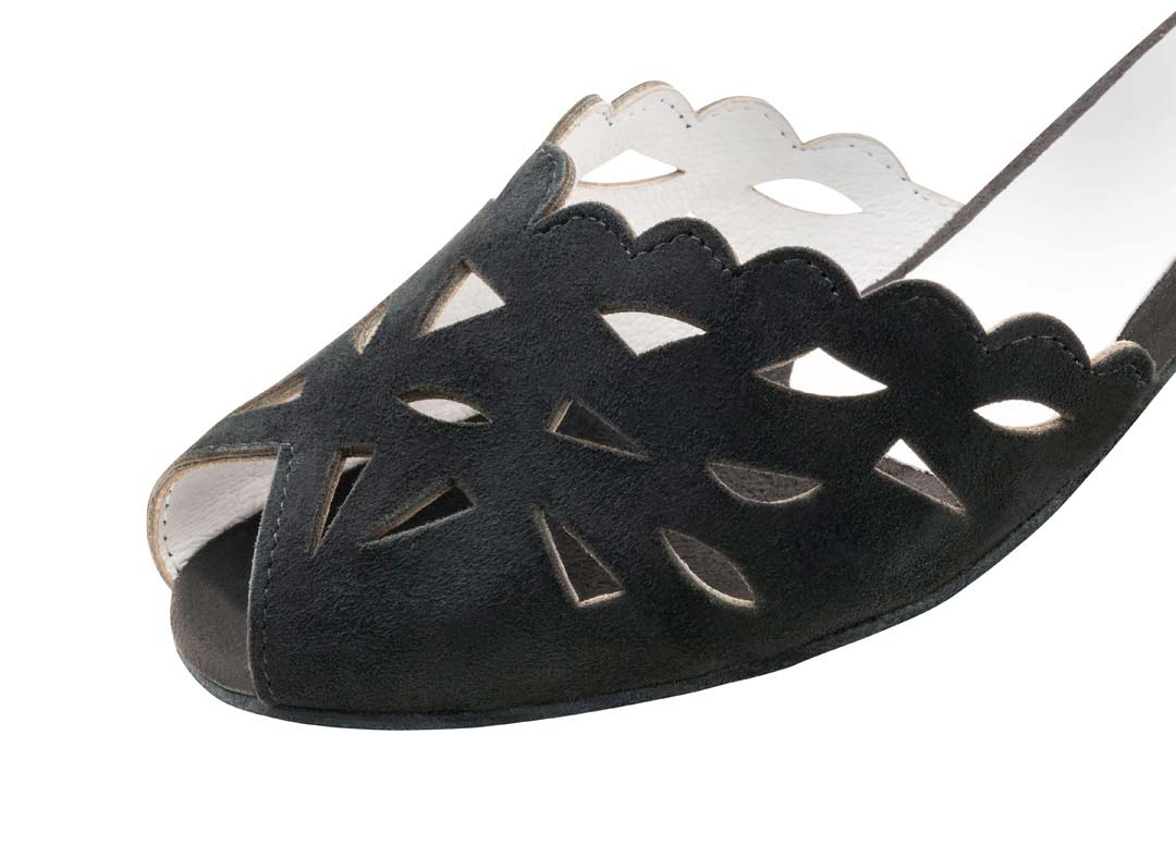 Anna Kern women's dance shoe with ankle strap in black