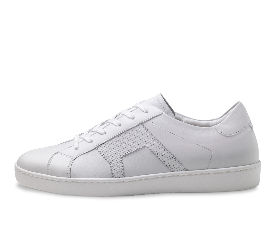 White men's dance sneakers for all-round use, made in Italy by Werner Kern