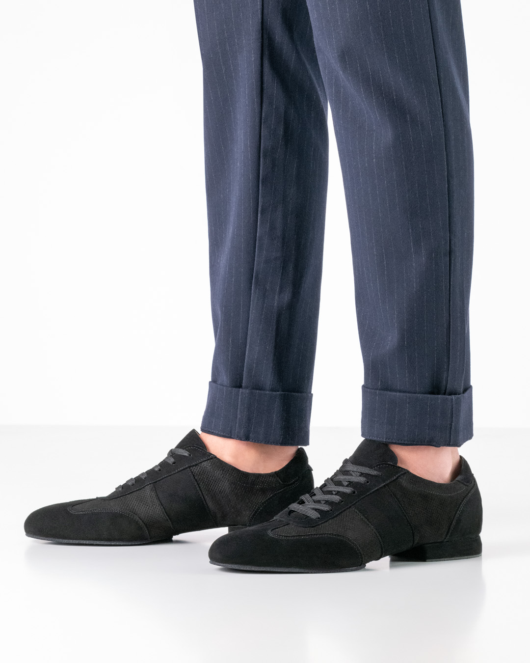 Ragusa - COMING SOON Men's dance shoe made of black suede leather with split sole for perfect mobility by Werner Kern