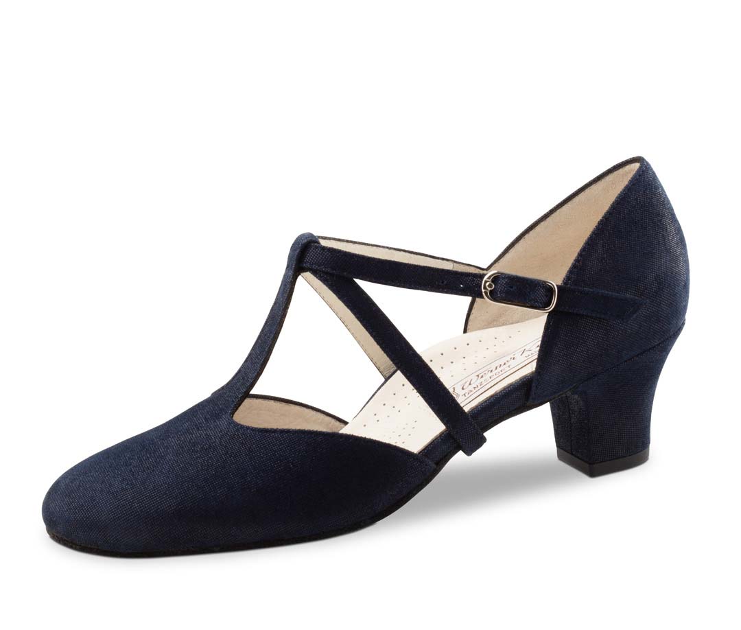 Jessie closed Werner Kern ladies' dance shoe in shimmering velour