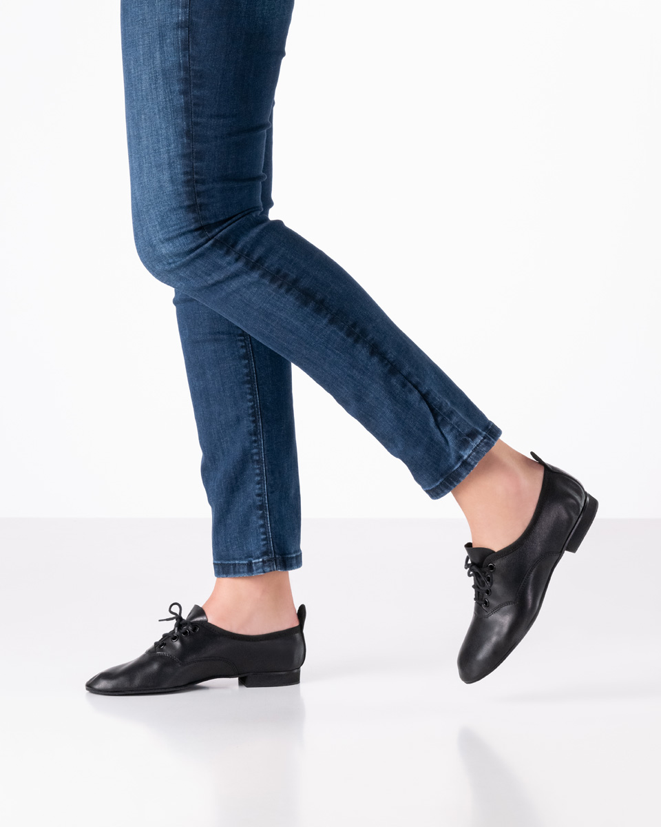 Dance shoes for comfort and safety - Werner Kern Fenja in black Nappa leather with glove-soft material, flexibility, and a gentle Micro heel