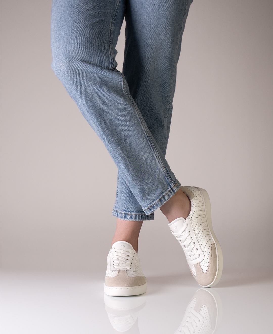 White urban chic dance sneaker for women