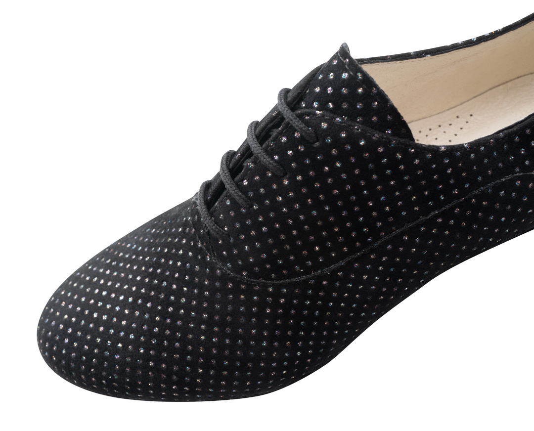 Dance shoe Runa - Werner Kern in Multicolor Brocade, secure grip and high flexibility with split sole and 4x lace-up for comfort and optimal support, fantastically comfortable heel height of 3.5 cm