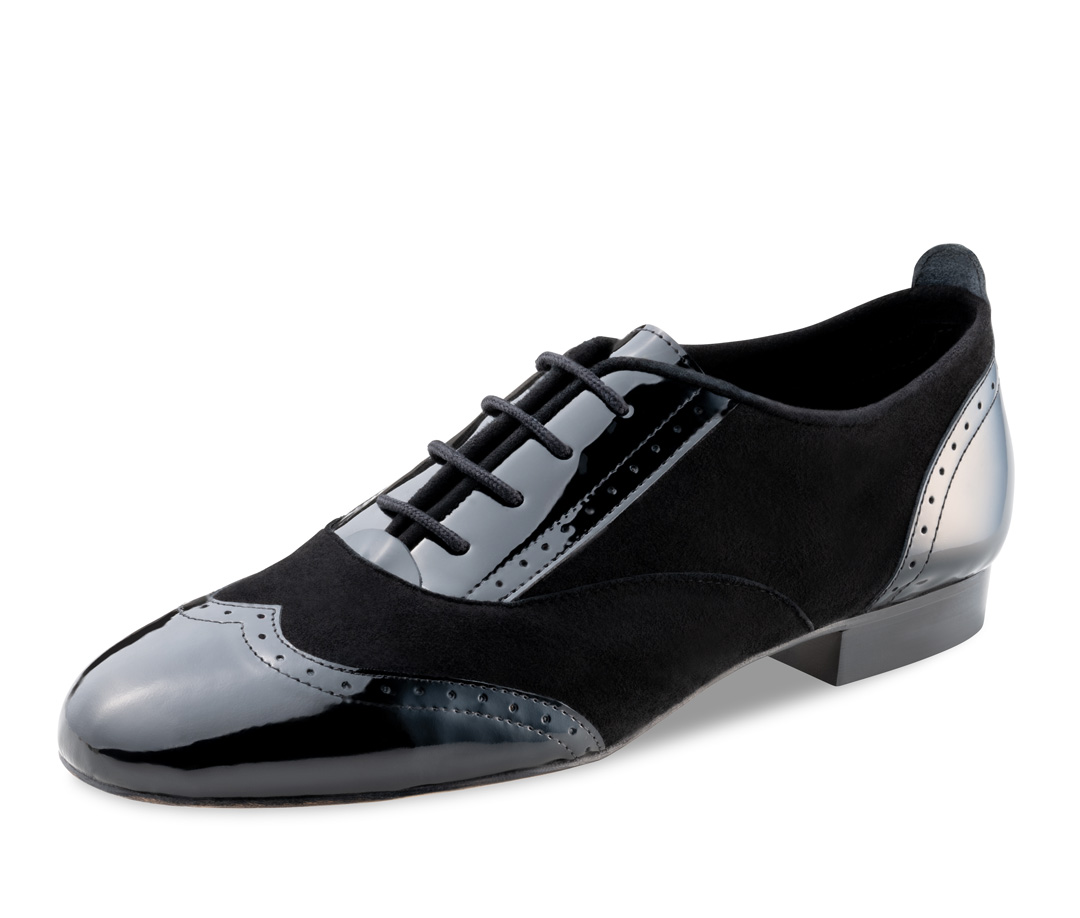 black Swing ladies dance shoe by Werner Kern with leather sole