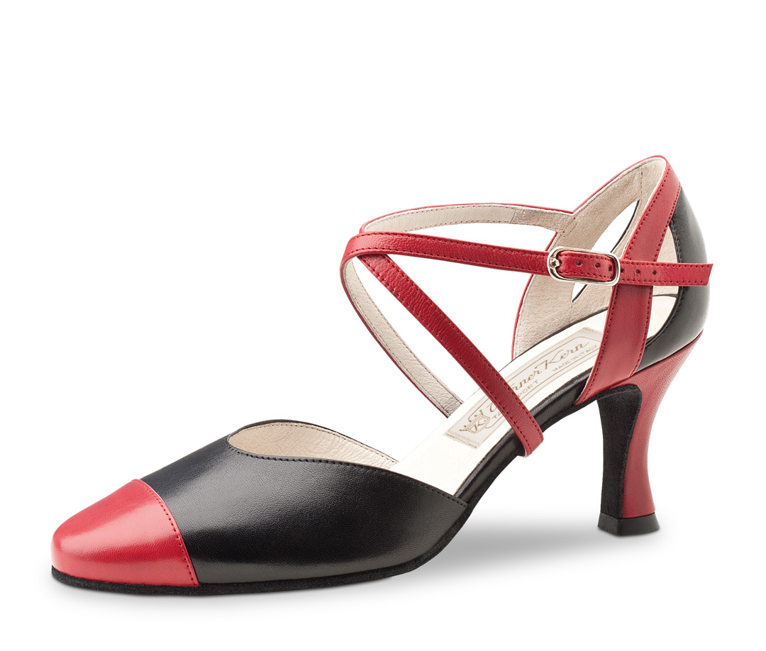 black-red Werner Kern Tango women's dance shoe
