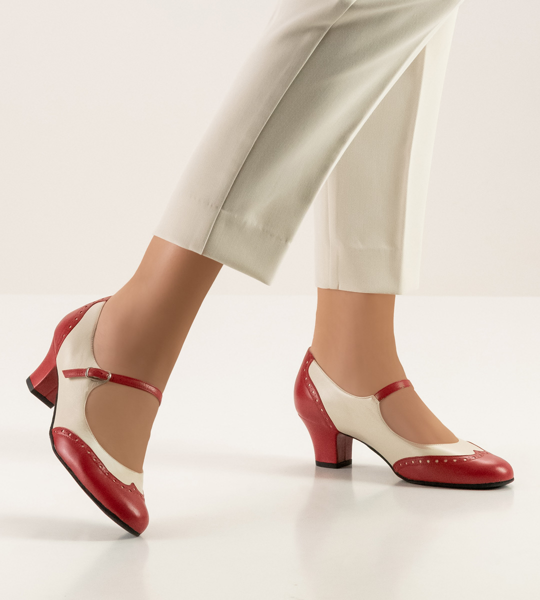 Werner Kern ladies' dance shoe in combination with beige trousers