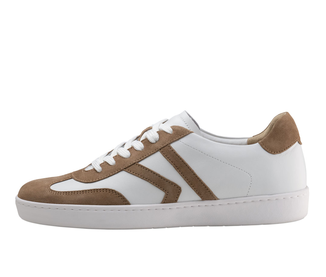 Lacey White and beige leather dance trainers by Werner Kern, for indoor and outdoor use