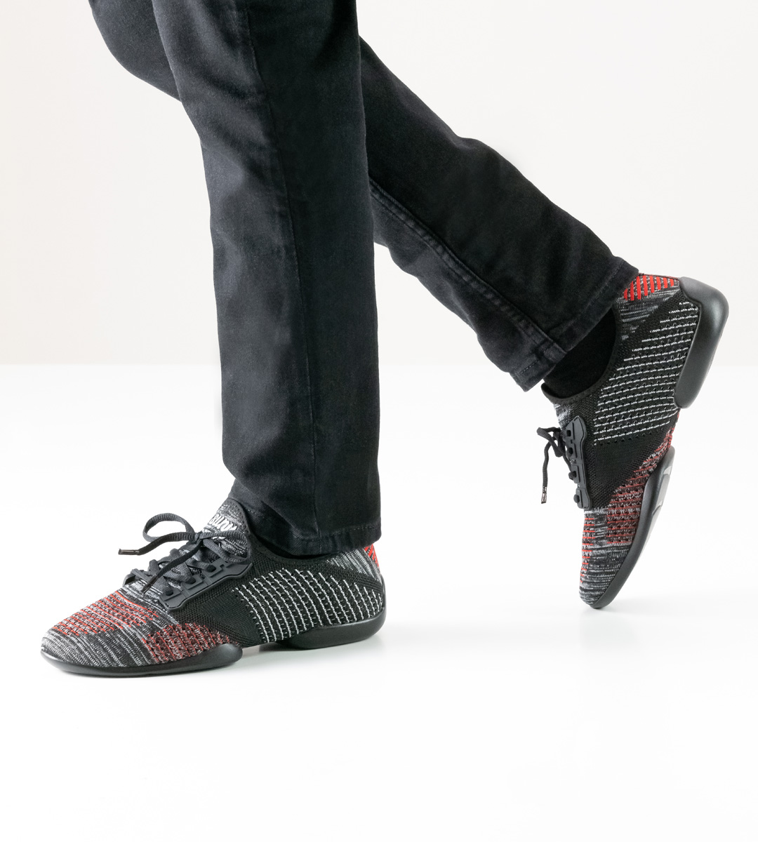 Mens Dance Sneaker from Suny in black-red for Kizomba