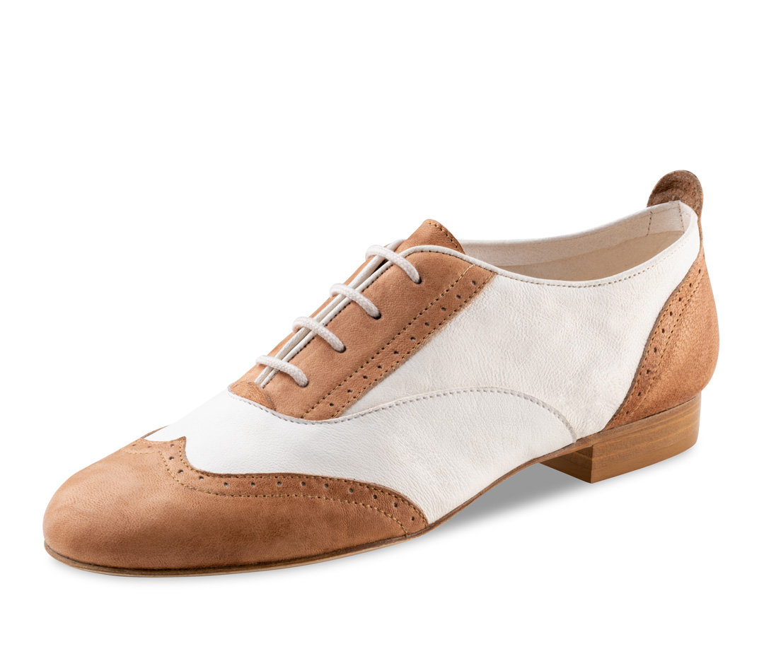 Swing ladies' dance shoe in beige-white by Werner Kern with leather sole