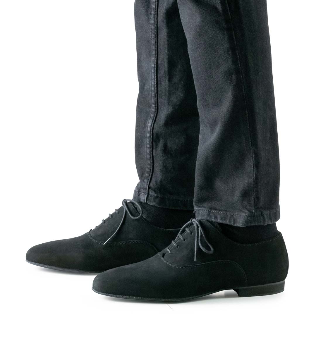 Ancona black jeans in combination with men's dance shoe in black