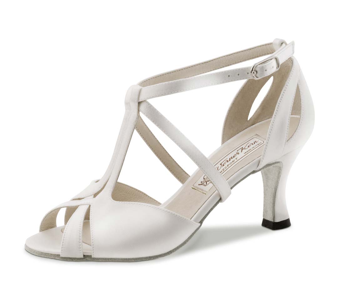 Francis Werner Kern open bridal shoe in satin