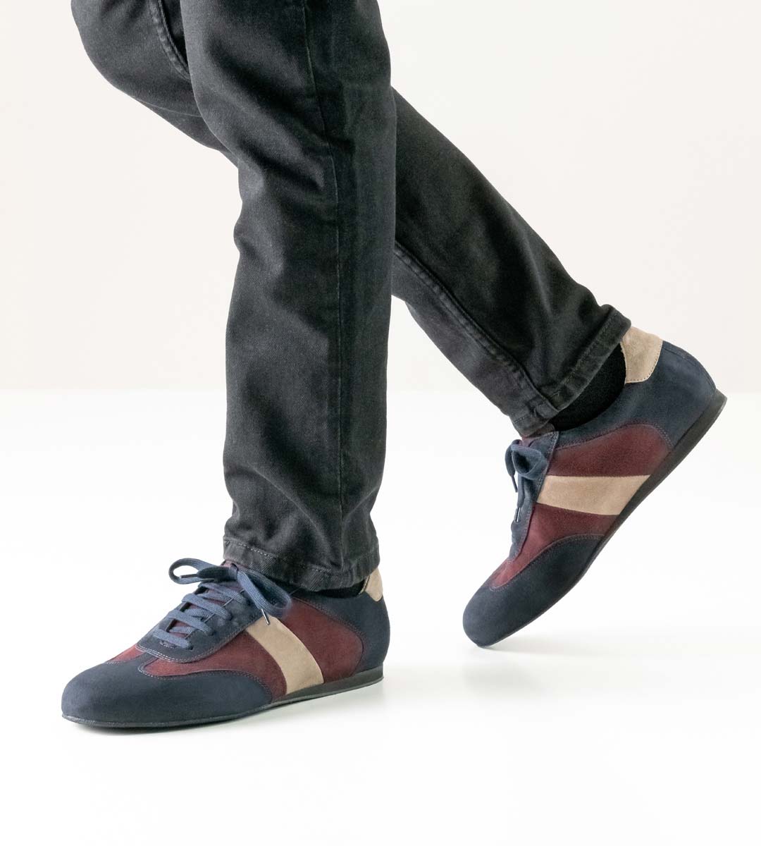 Bari three-coloured men's dance shoe by Kern Werner for loose insoles