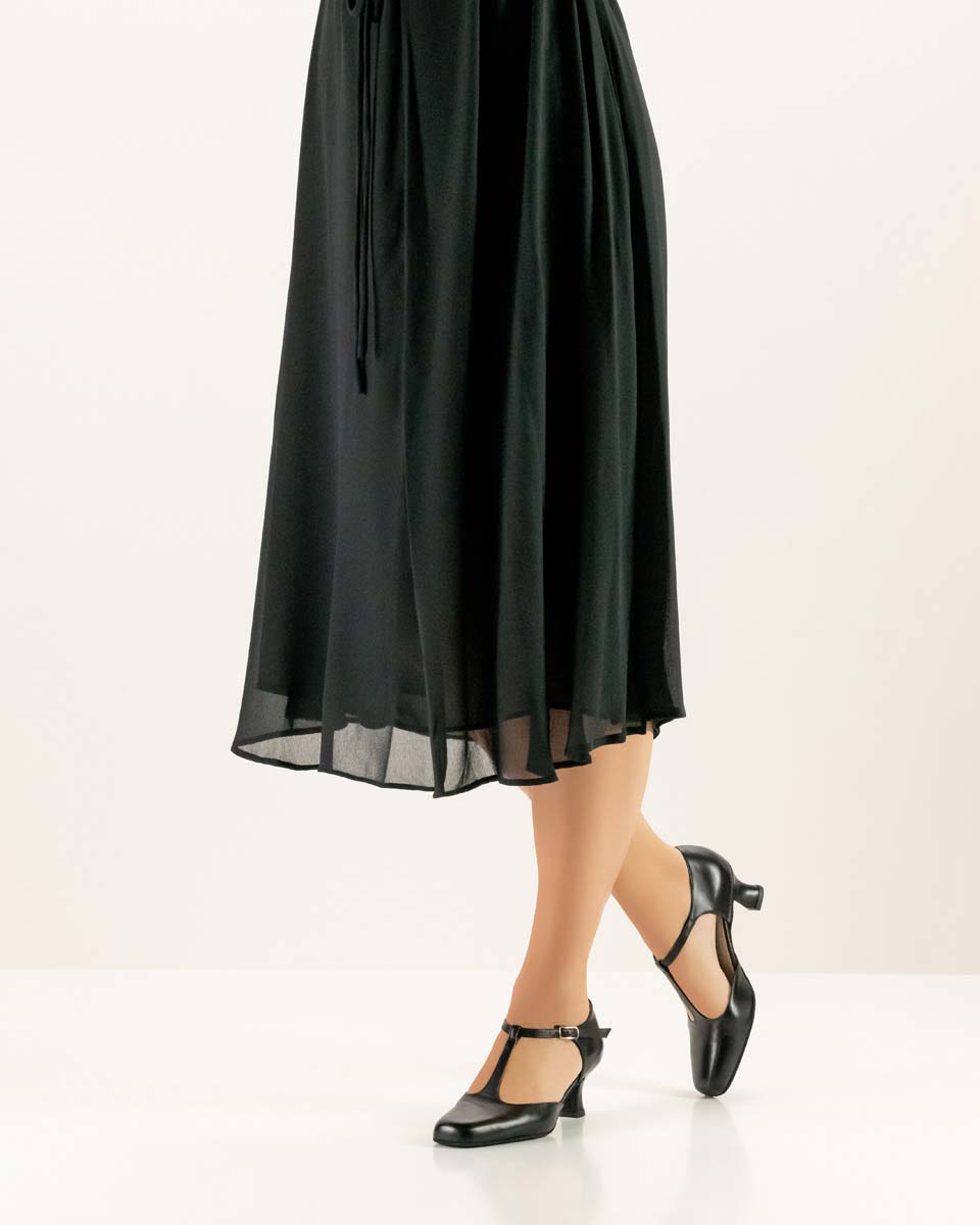 Celine black skirt in combination with Werner Kern ladies' dance shoe