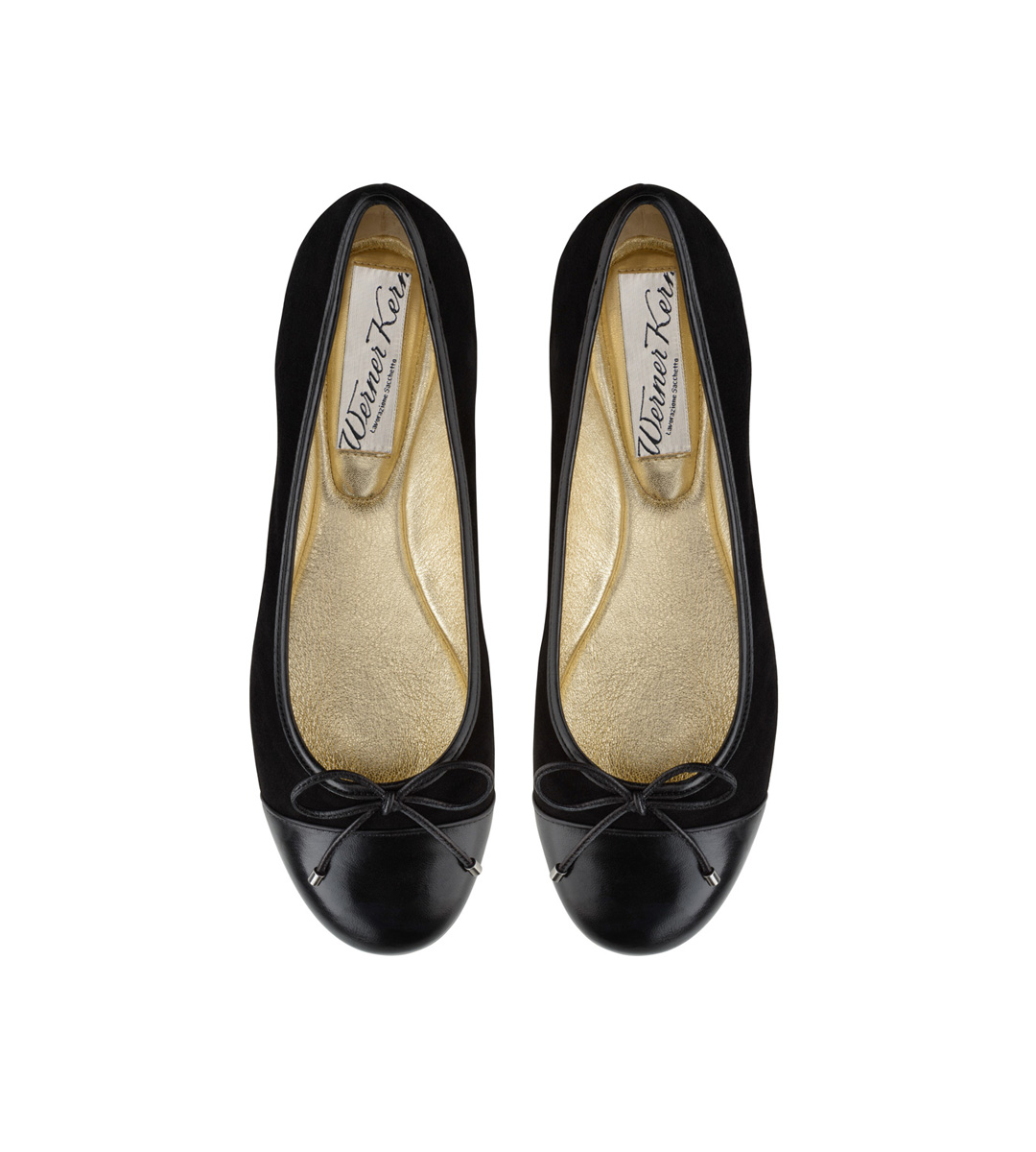 Ballerina Luna - Werner Kern Ballerinas Ballerina Luna in black suede and nappa leather
