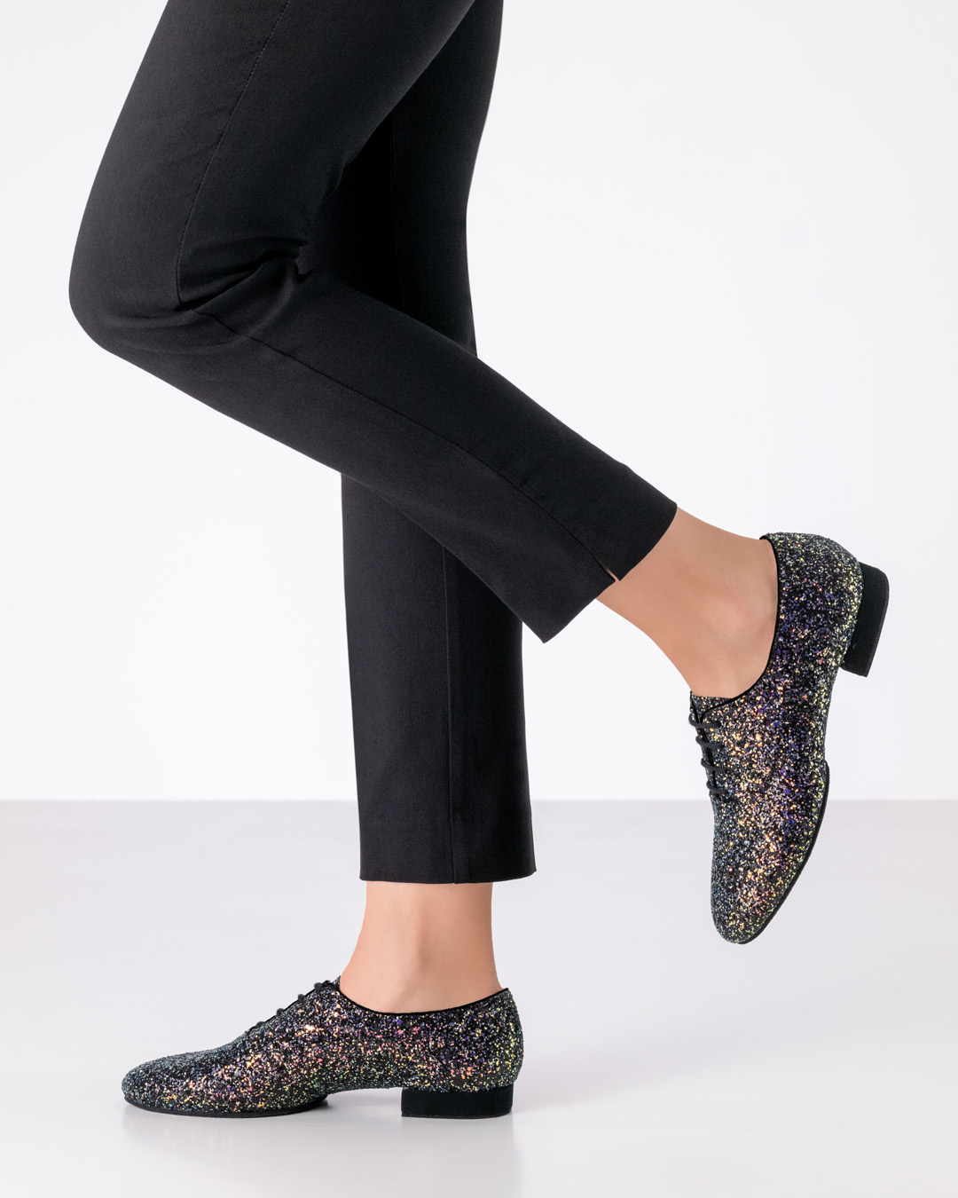 Casual, elegant training dance shoe by Werner Kern in glittering brocade