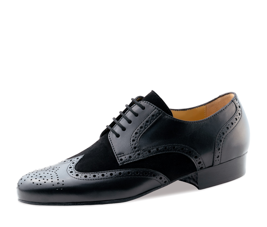 Werner Kern men's dance shoe for Tango in black with 3 cm high heel