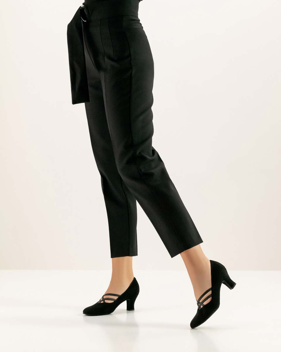 Ruby Women's dance shoes by Werner Kern with black trousers