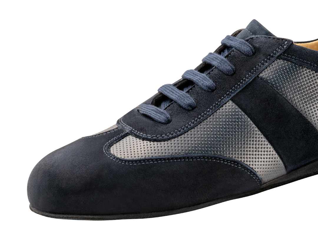 View in detail of the Werner Kern men's dance shoe in blue
