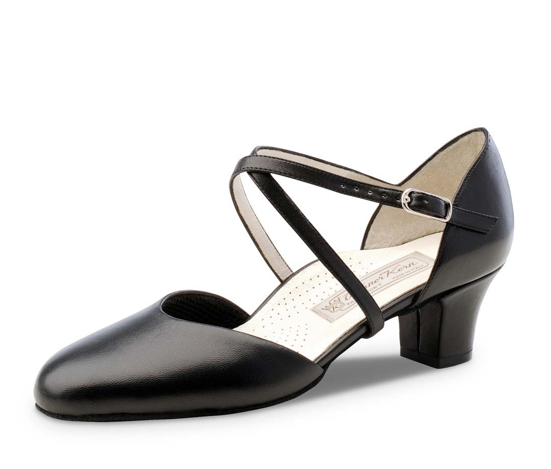 Debby black Werner Kern ladies' dance shoe with instep strap