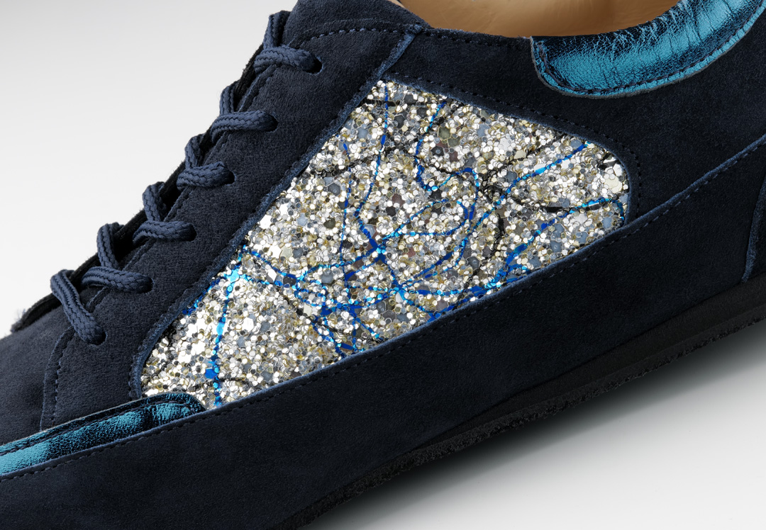Glitter inserts on dance sneakers Carol by Werner Kern