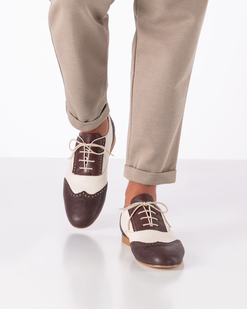 Werner Kern Carrara - Men's dance shoes in Beige/Bordo, sustainably tanned goat leather for fantastically soft comfort, extremely flexible and comfortable with 4xFast lacing for secure hold, fantastically comfortable heel height of 1.5 cm