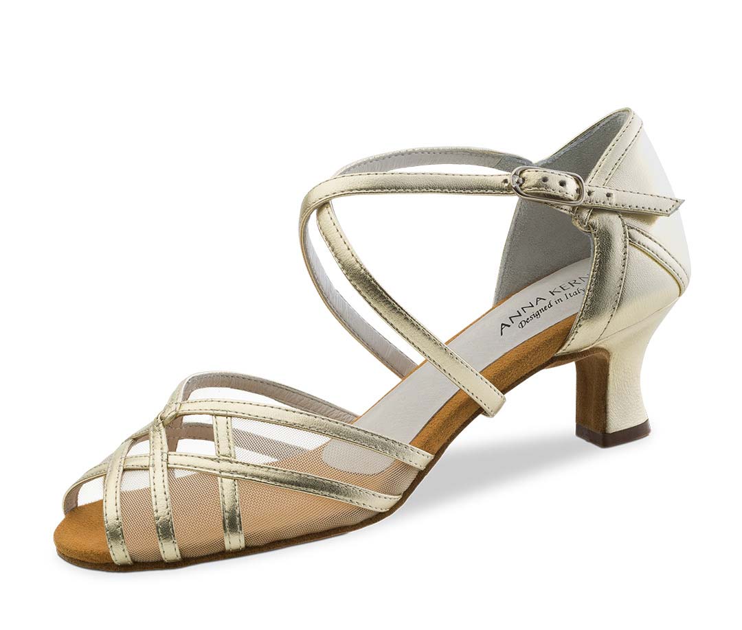 580 open ladies dance shoe from Anna Kern in gold