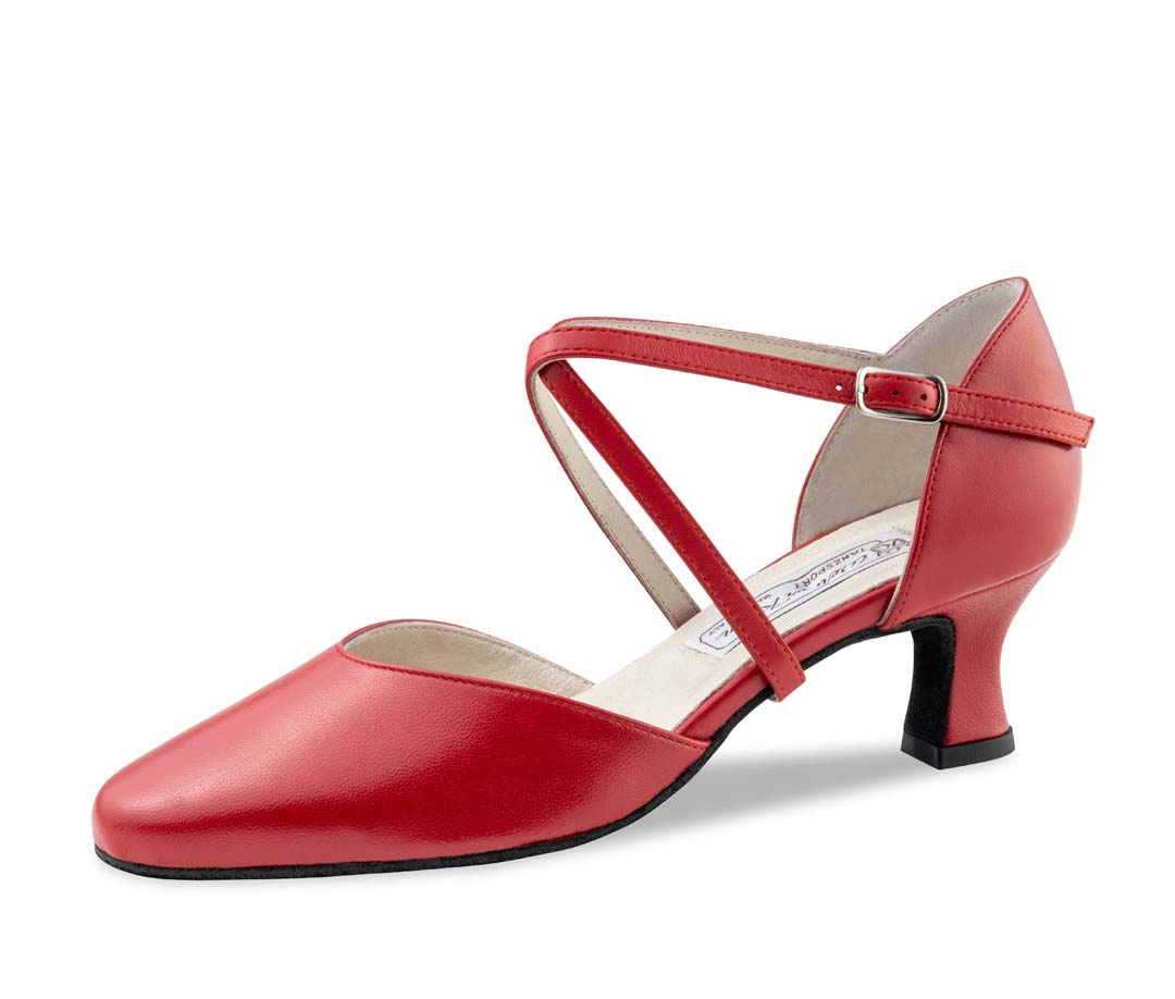 Patty Werner Kern women's dance shoe closed in red leather