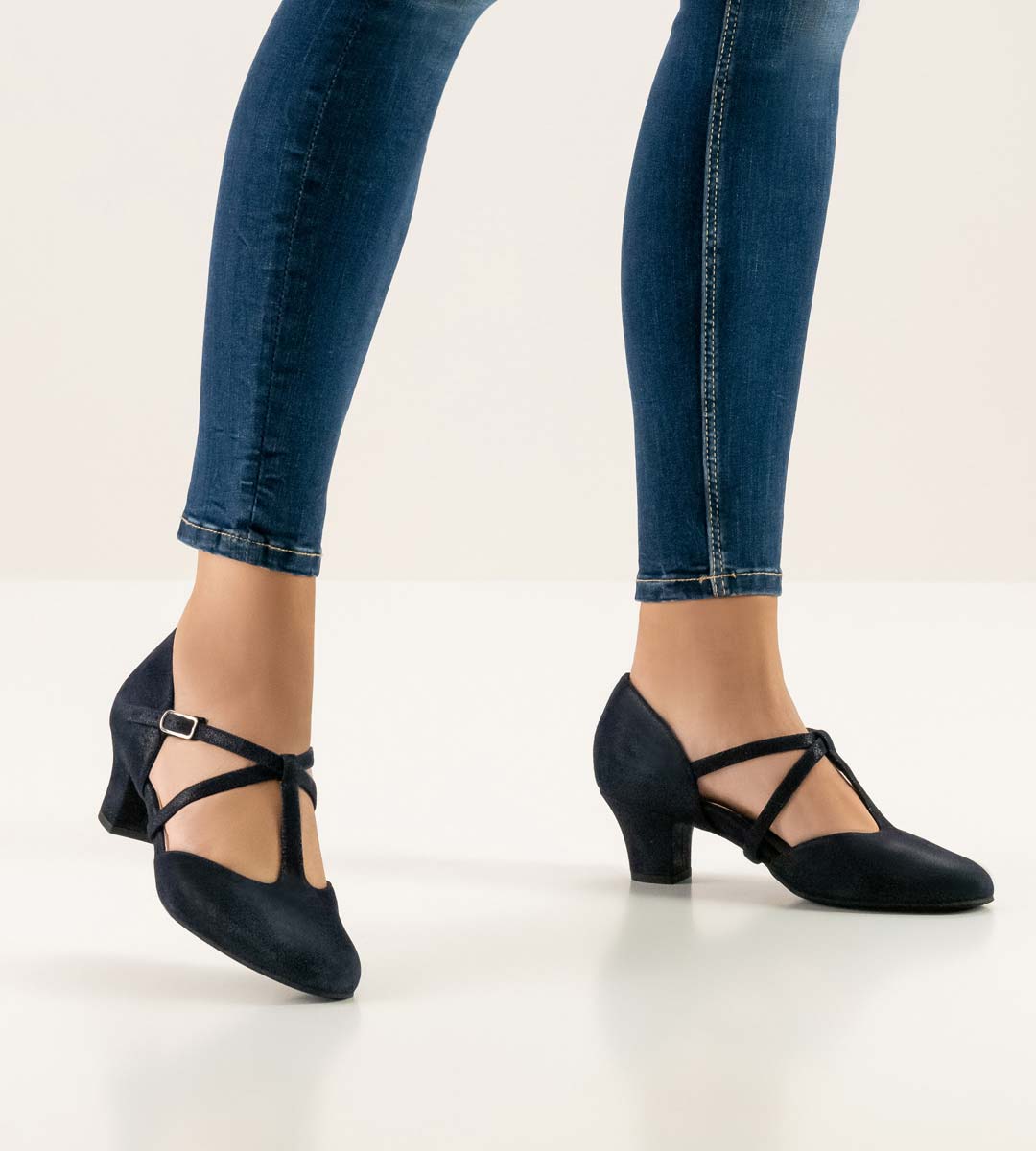 Jessie closed Werner Kern ladies' dance shoe in shimmering velour