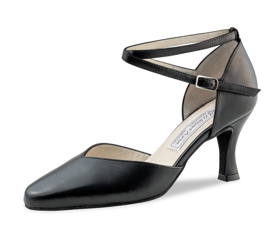 Tango ladies' dance shoe in black with ankle strap