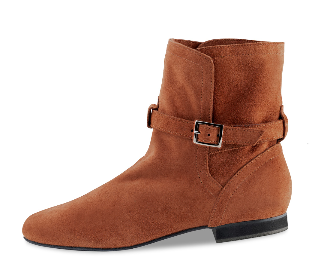 Linedance dance boots from Werner Kern in brown velour