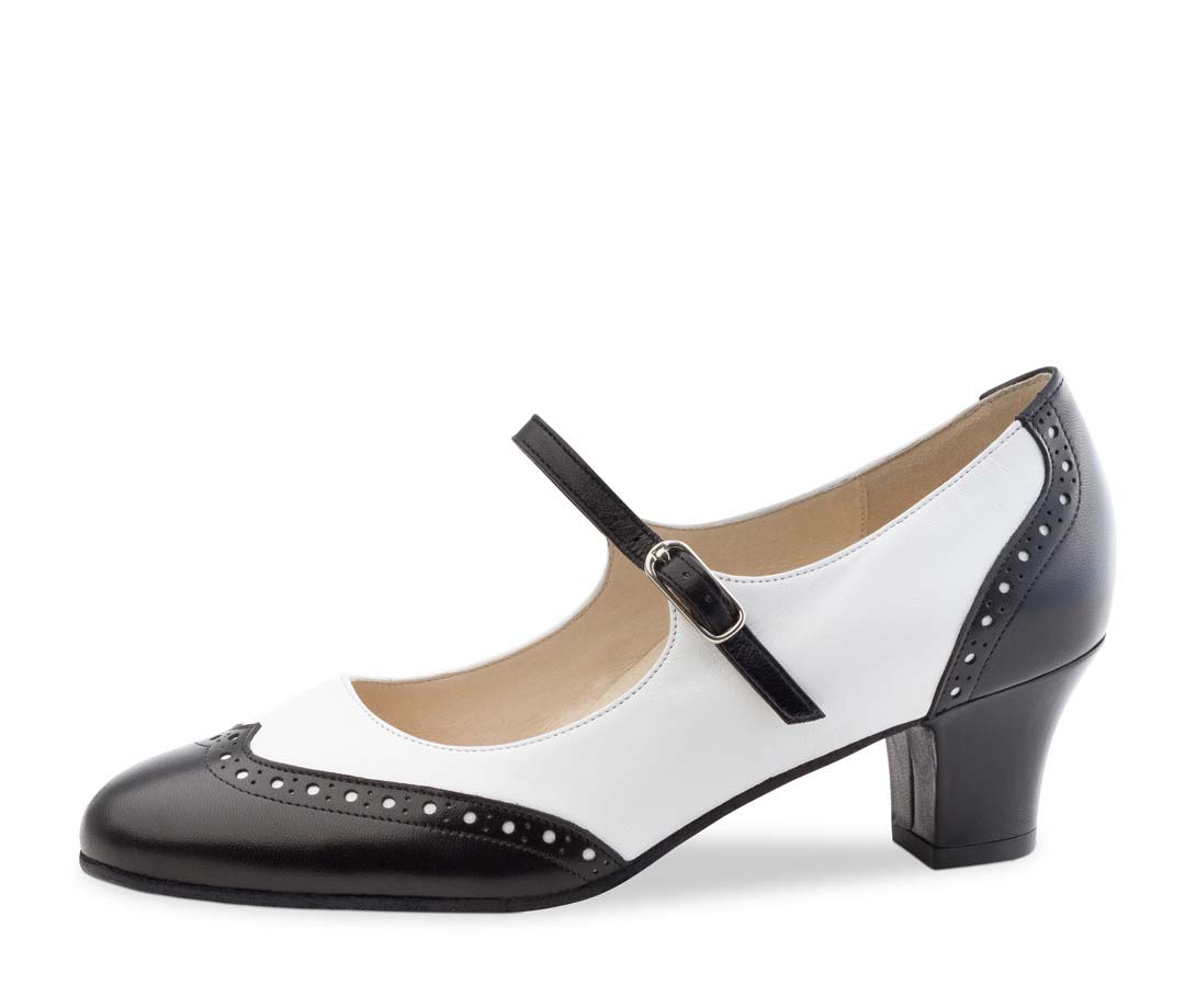 black white closed Werner Kern ladies dance shoe