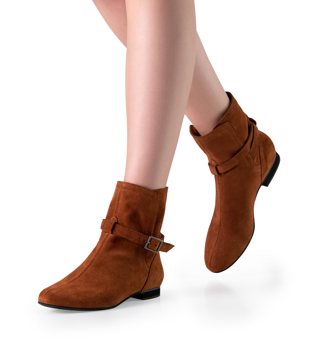 1.5 cm high linedance dance boot from Werner Kern in brown velours