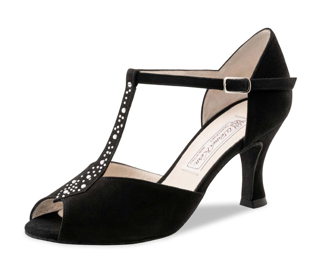 Claudia open ladies dance shoe from Werner Kern with rhinestones