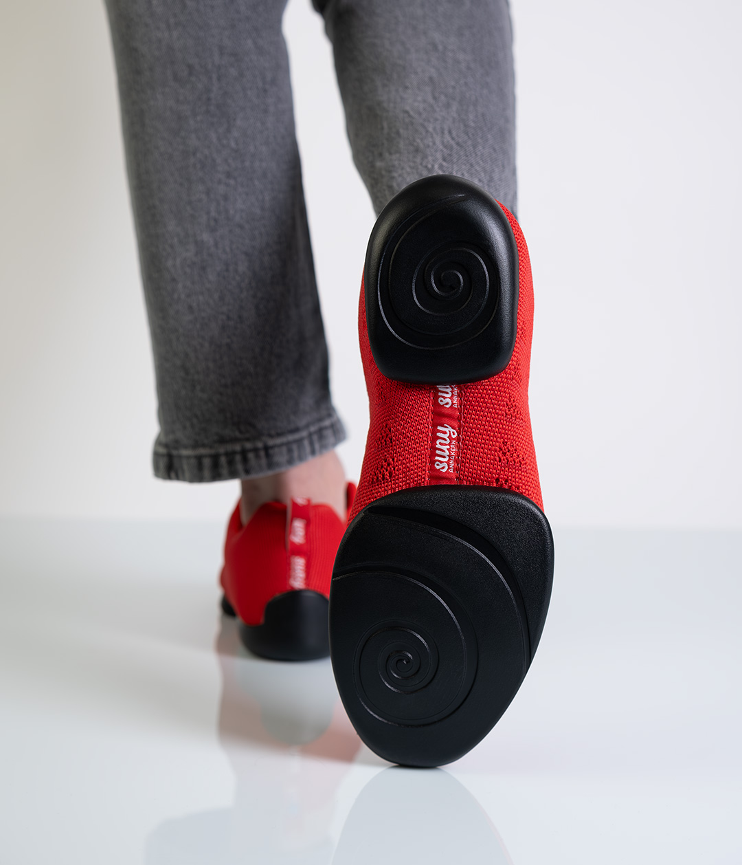 Black split PU sole from Suny dance sneakers