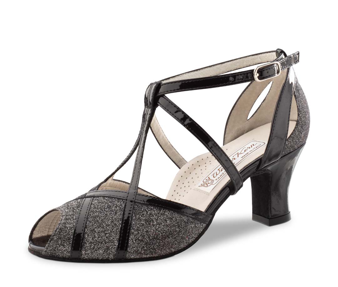 Ginny open Werner Kern ladies' dance shoe with double T-clasp