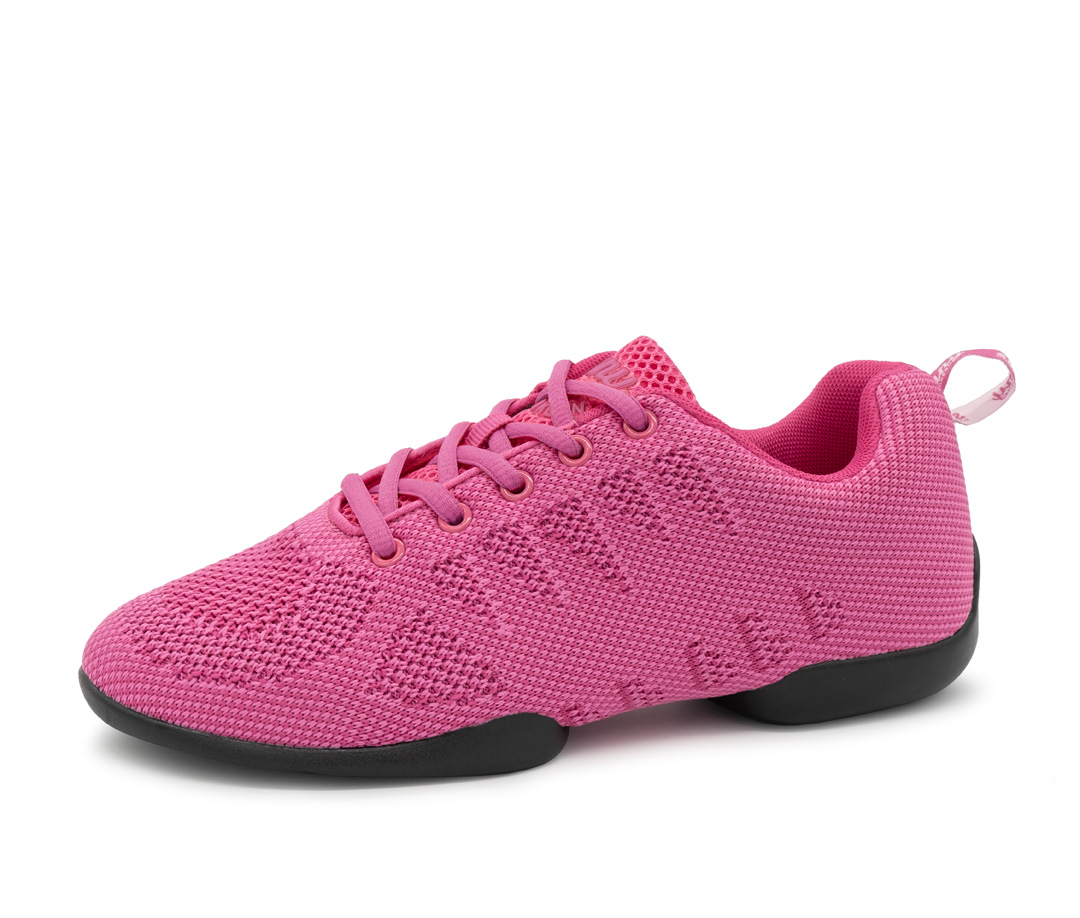 Sneaker 165 Women's dance sneaker 165 in Fuchsia by Suny by Anna Kern, made of fine knitting material with split sole, ideal for dancing on all floors.