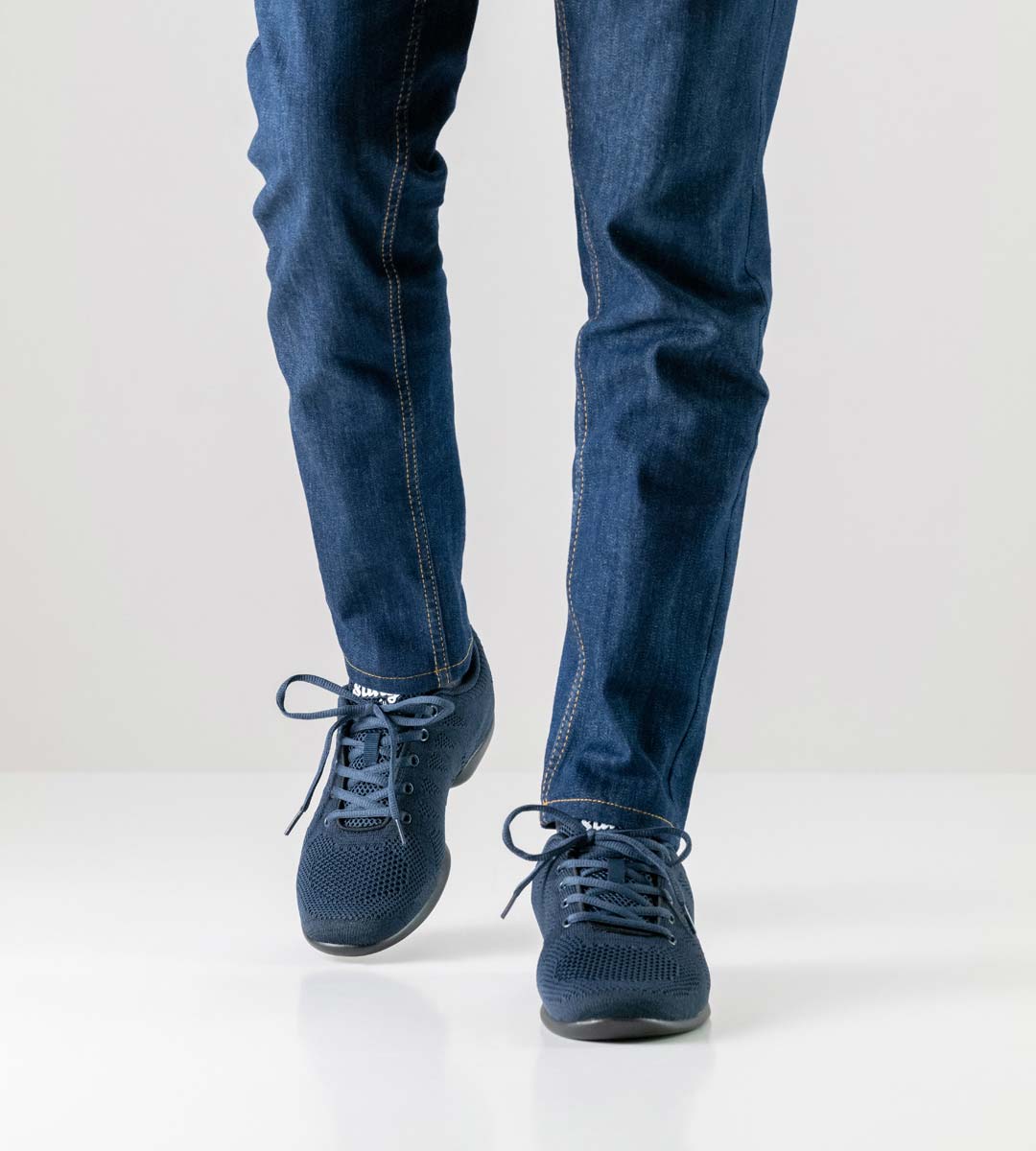 4030 Salsa Men's Dance Sneakers from Suny Worn with Blue Jeans