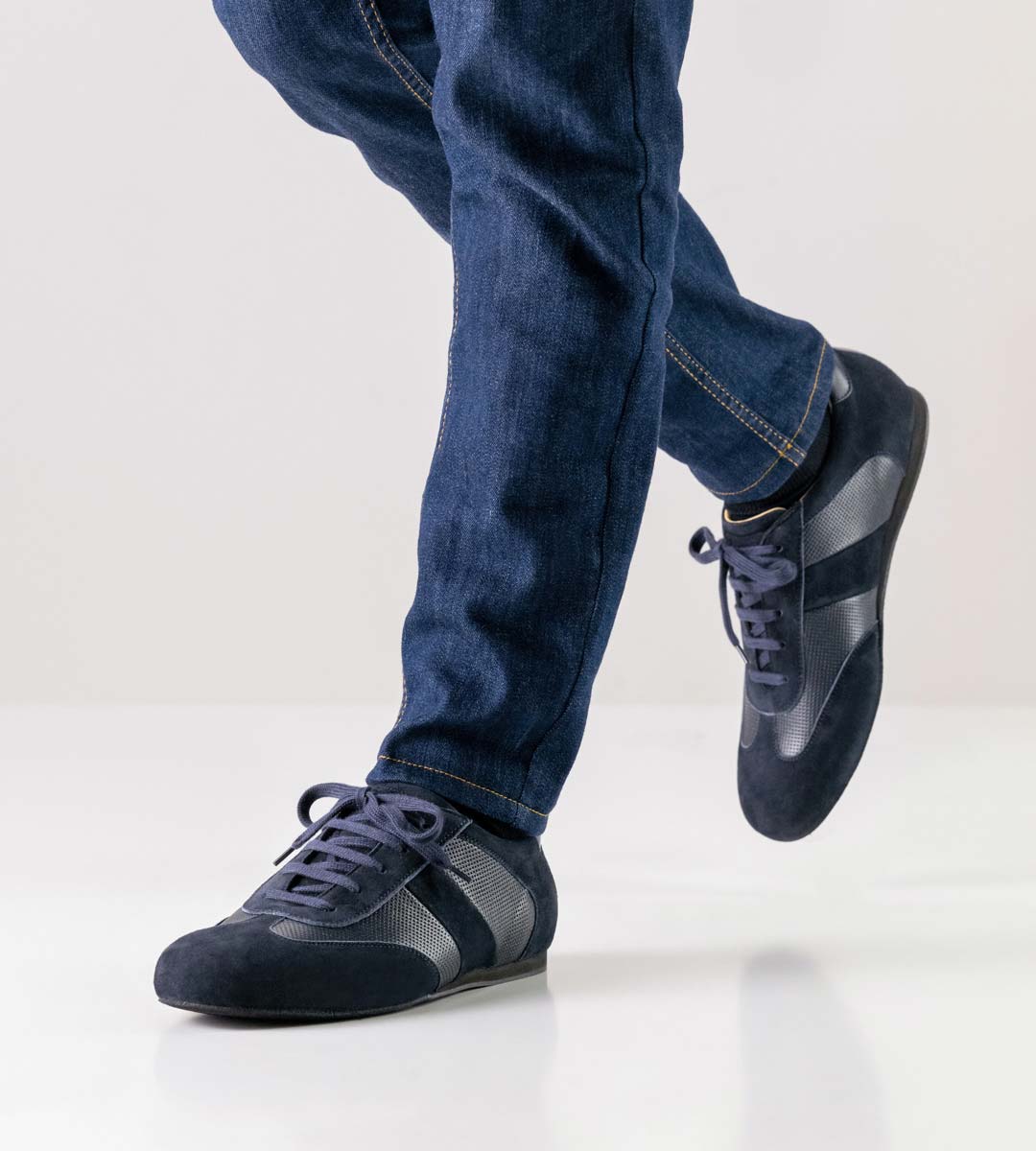Bari Men's dance shoe for loose insoles by Werner Kern in blue