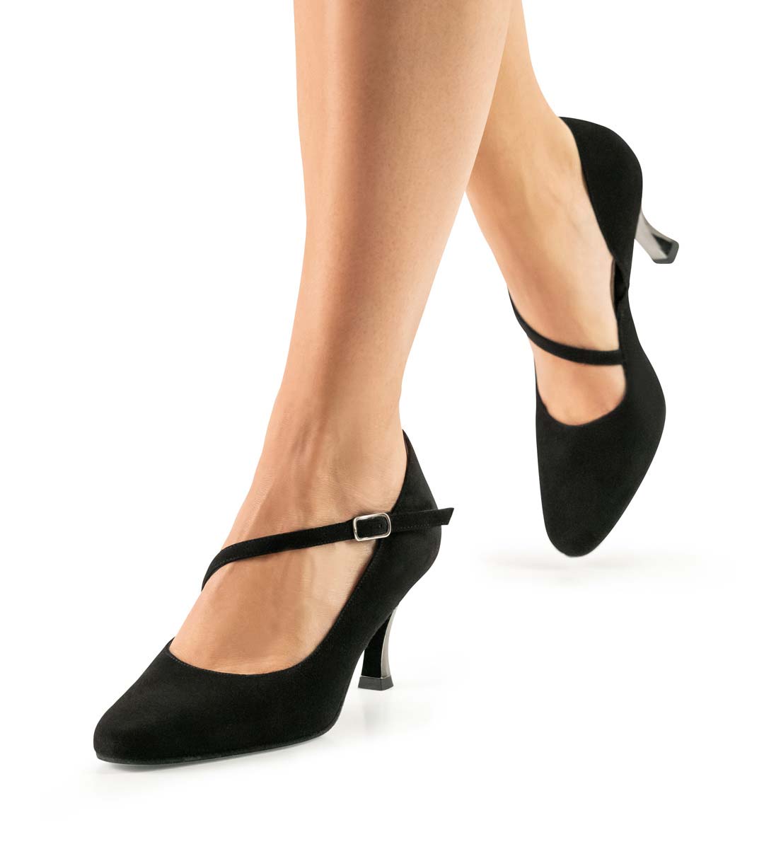 Sarah 6,5 cm high Werner Kern ladies dance shoe in suede black