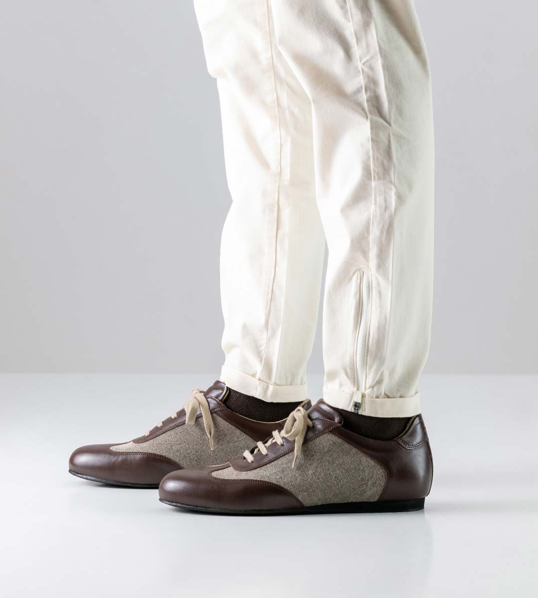 Positano 2 cm high Werner Kern men's dance shoe in leather and canvas